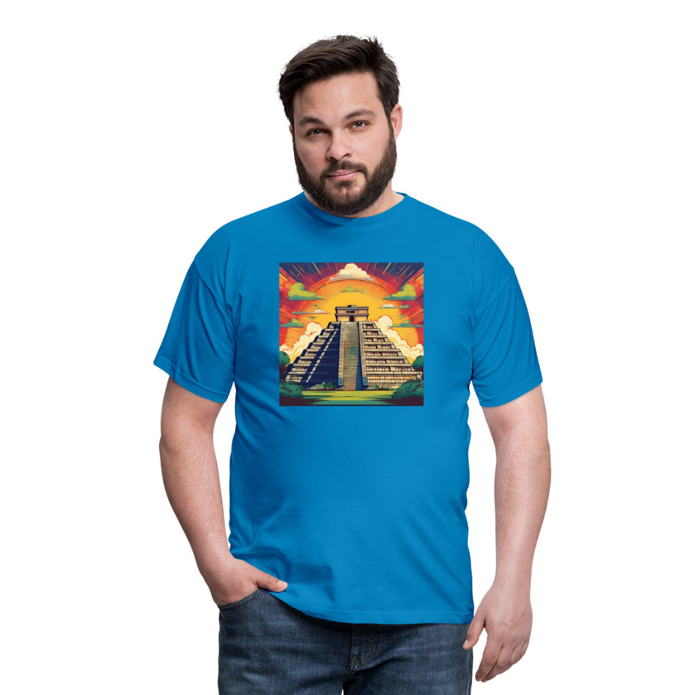 T-Shirt Mexico "Pyramide" - Royalblau