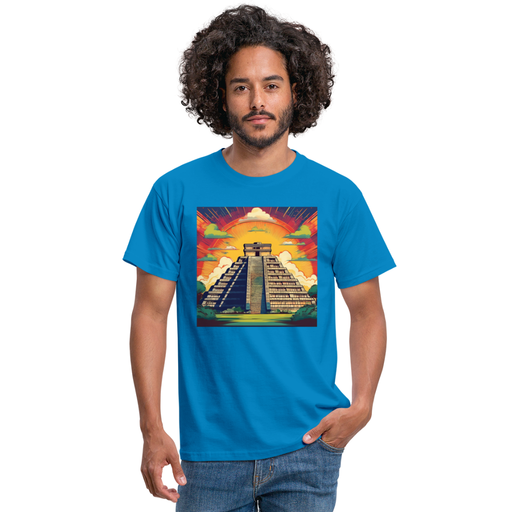 T-Shirt Mexico "Pyramide" - Royalblau