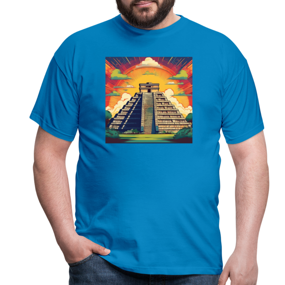 T-Shirt Mexico "Pyramide" - Royalblau