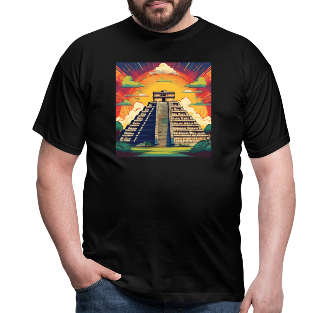 T-Shirt Mexico "Pyramide" - Schwarz