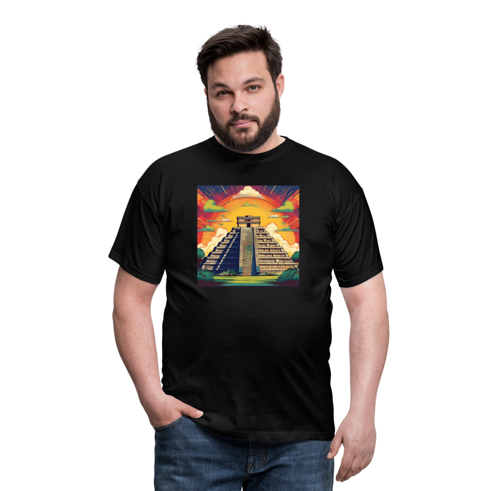 T-Shirt Mexico "Pyramide" - Schwarz