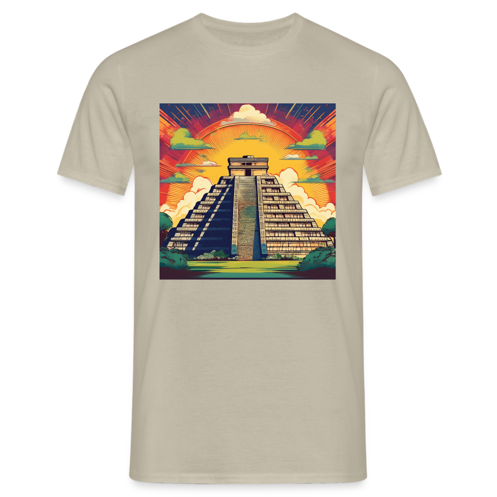 T-Shirt Mexico "Pyramide" - Sandbeige