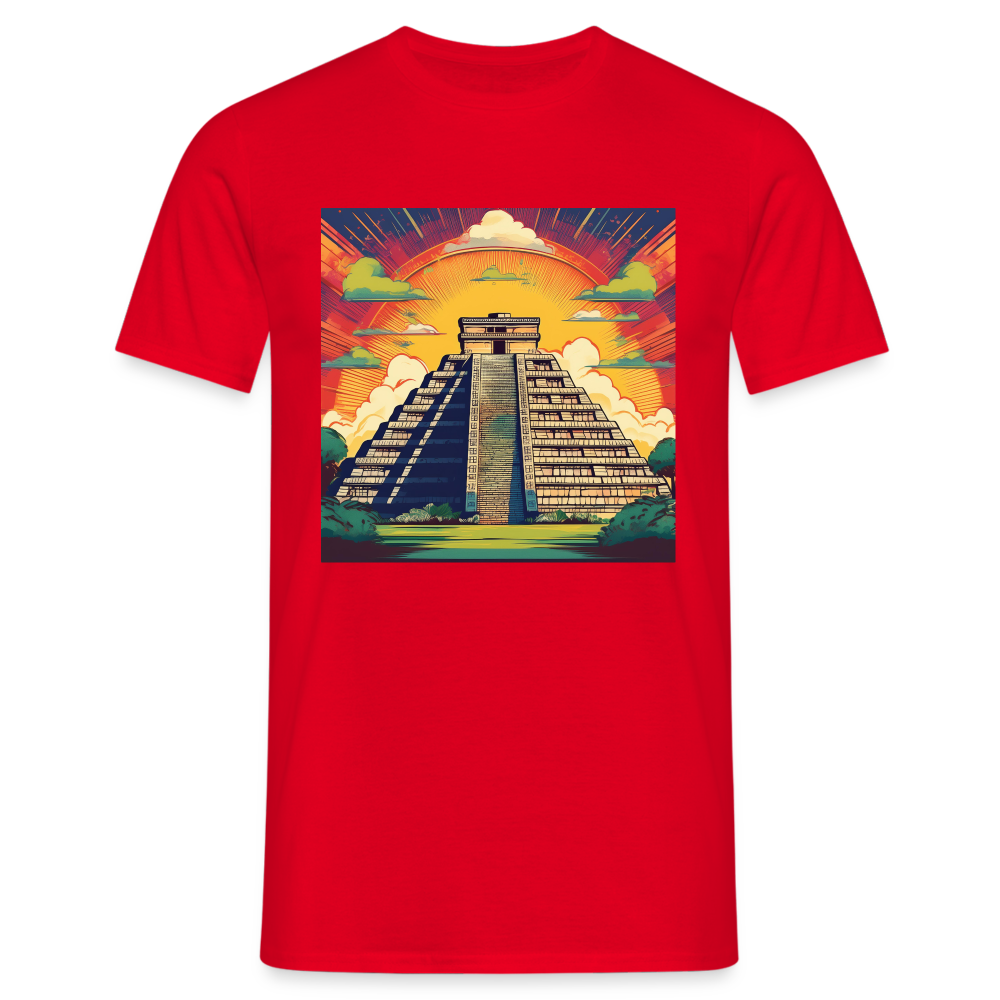 T-Shirt Mexico "Pyramide" - Rot
