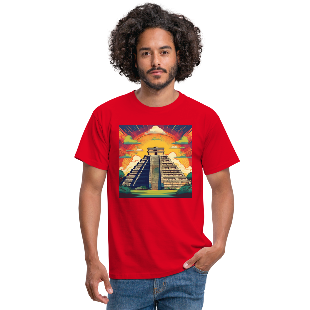 T-Shirt Mexico "Pyramide" - Rot