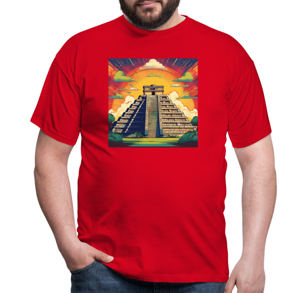 T-Shirt Mexico "Pyramide" - Rot
