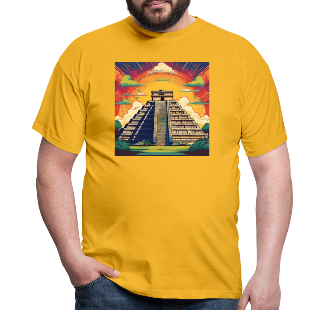 T-Shirt Mexico "Pyramide" - Gelb