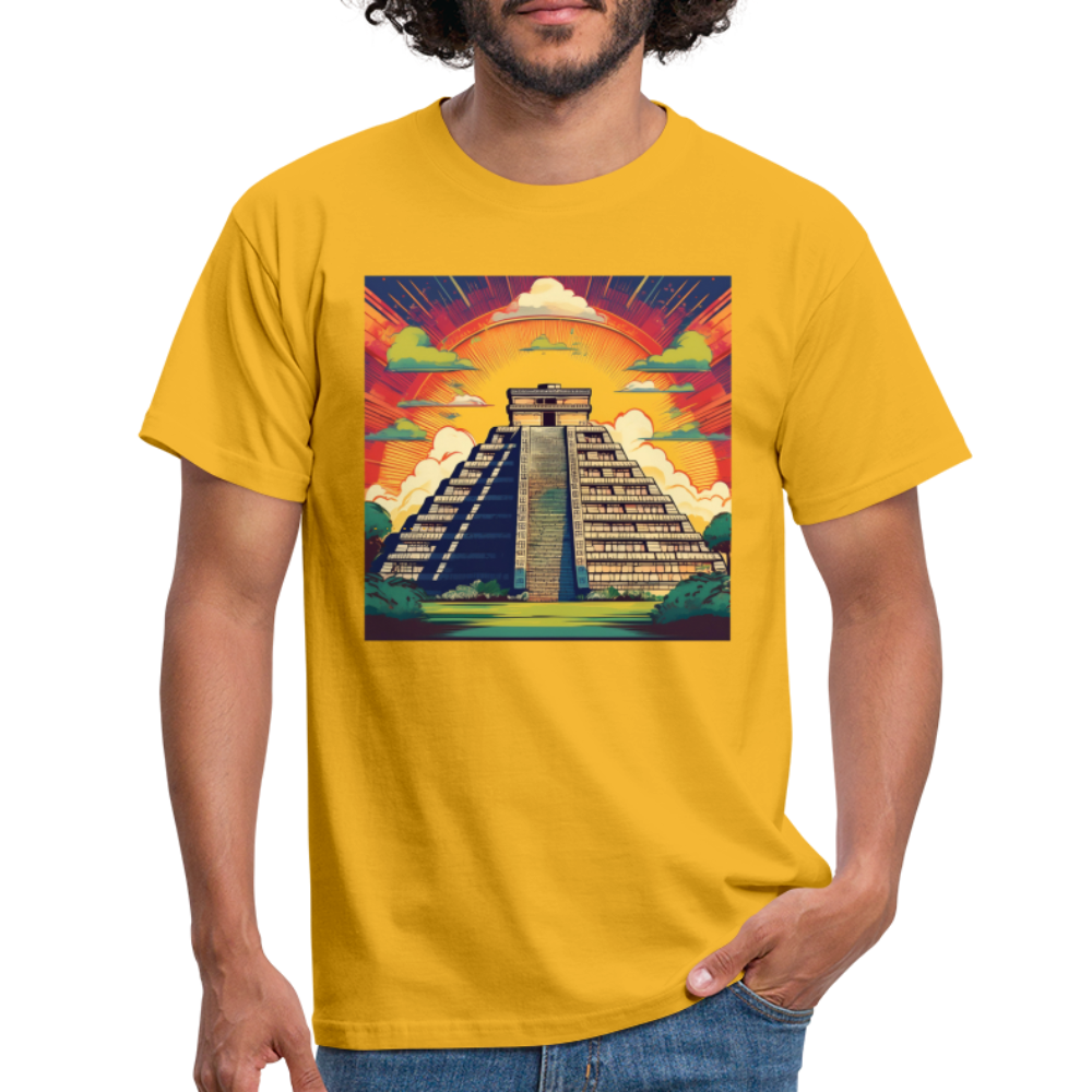 T-Shirt Mexico "Pyramide" - Gelb
