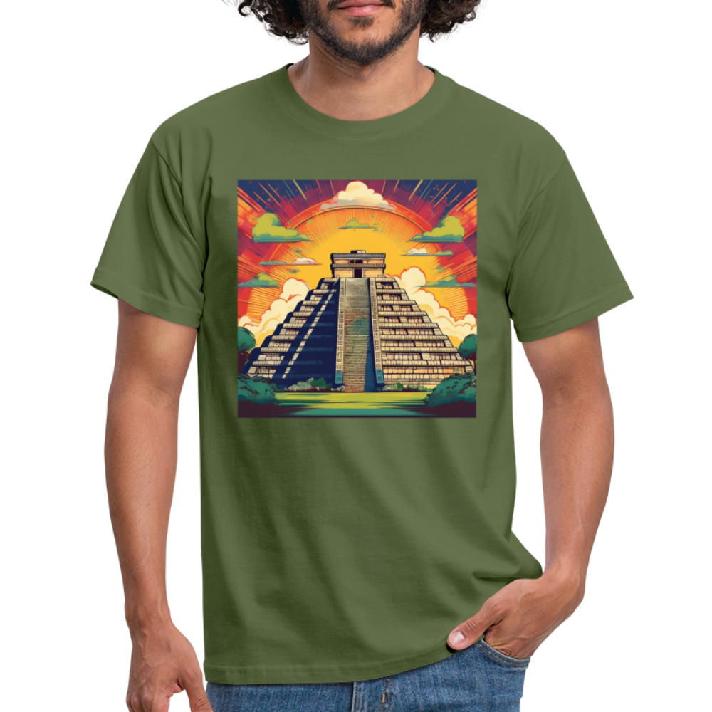 T-Shirt Mexico "Pyramide" - Militärgrün