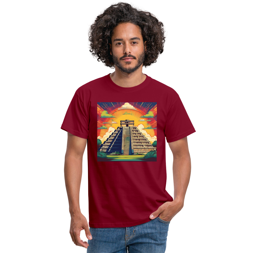 T-Shirt Mexico "Pyramide" - Ziegelrot