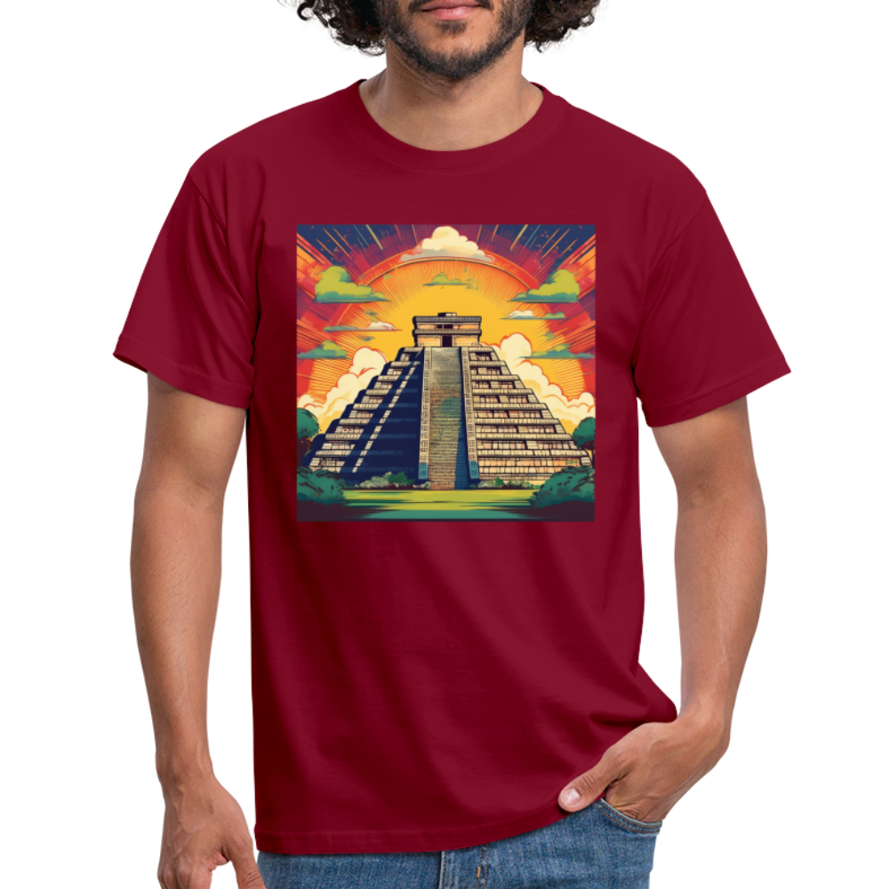 T-Shirt Mexico "Pyramide" - Ziegelrot