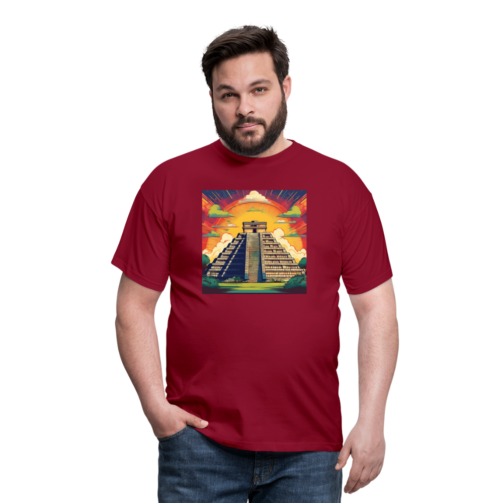 T-Shirt Mexico "Pyramide" - Ziegelrot