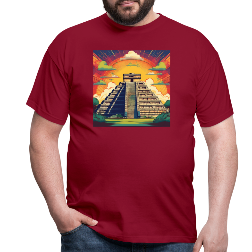 T-Shirt Mexico "Pyramide" - Ziegelrot