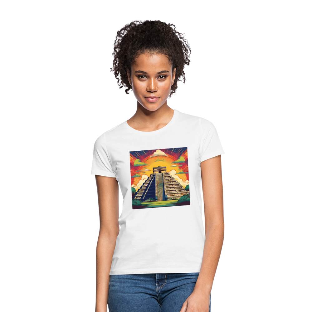 T-Shirt Ladies Mexico "Pyramide" - Weiß