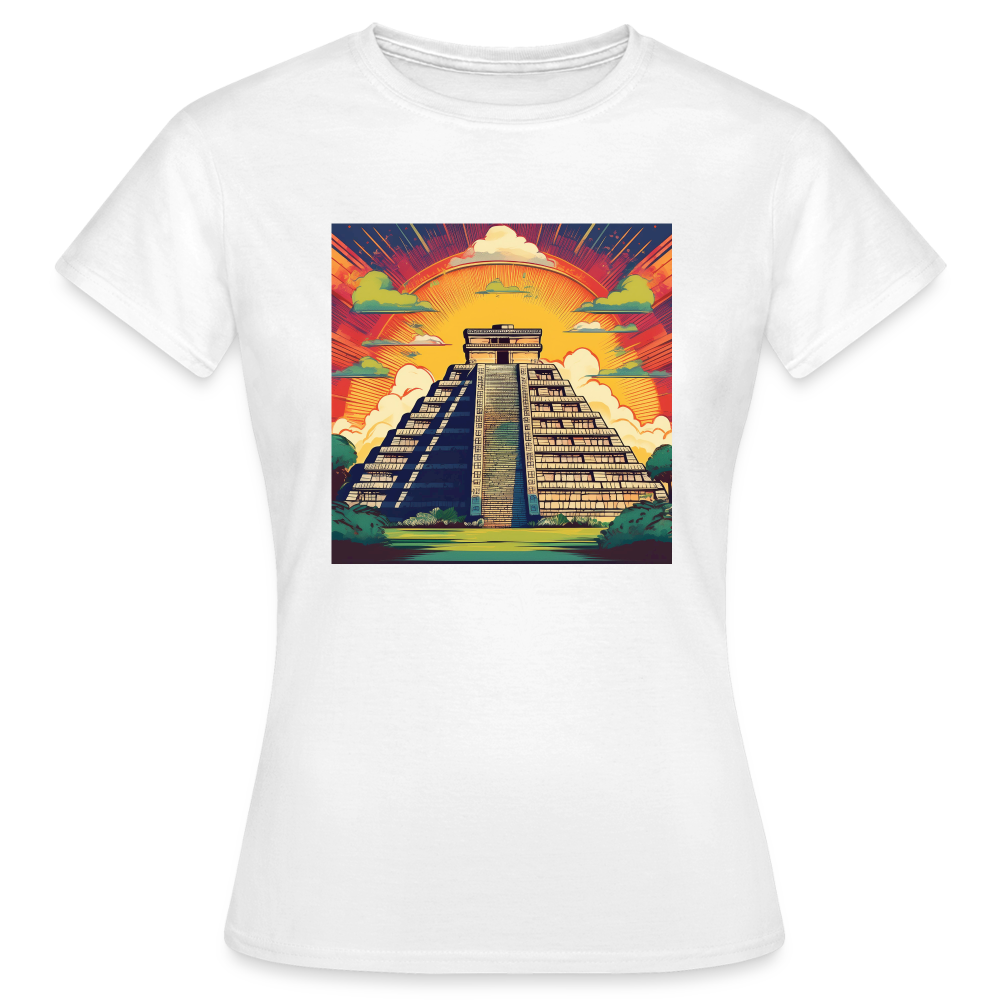 T-Shirt Ladies Mexico "Pyramide" - Weiß