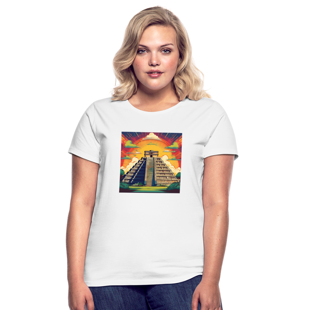 T-Shirt Ladies Mexico "Pyramide" - Weiß
