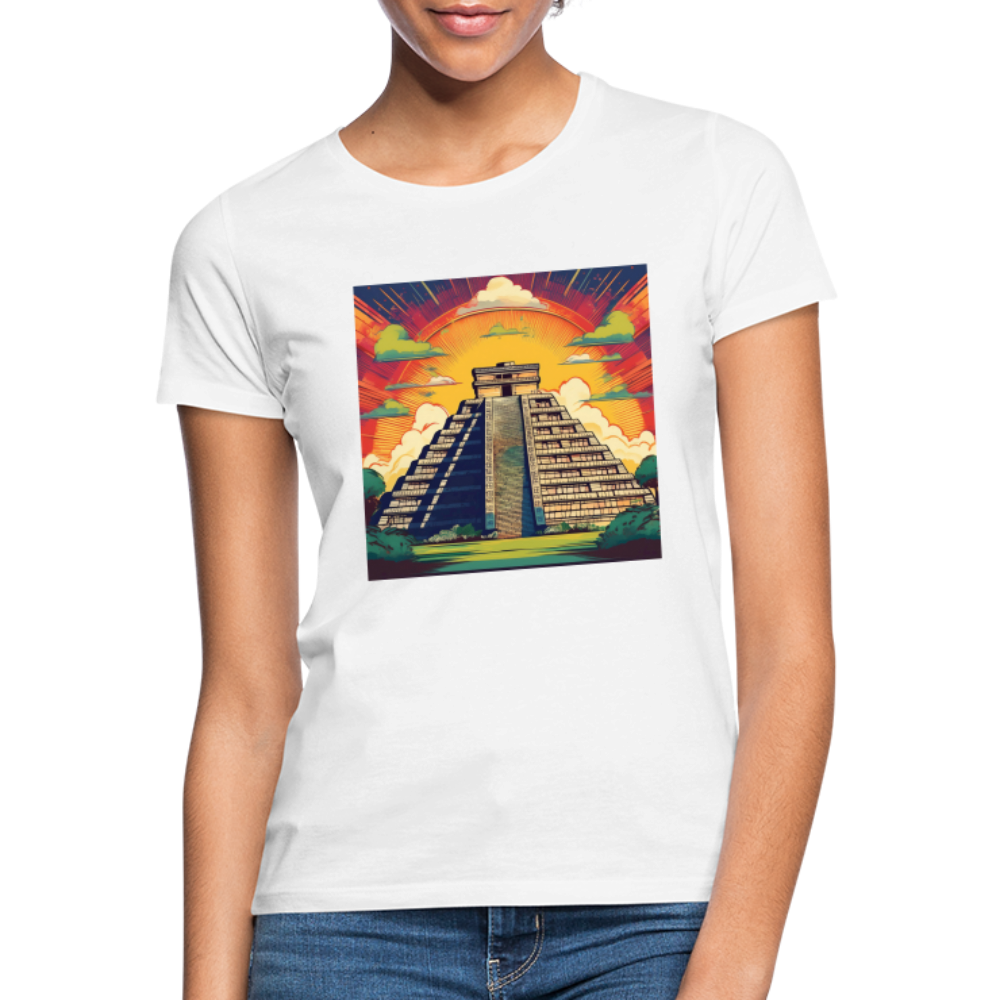T-Shirt Ladies Mexico "Pyramide" - Weiß