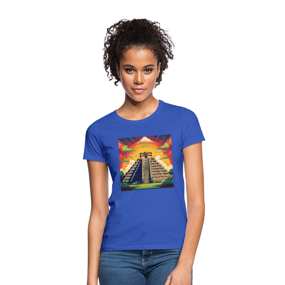 T-Shirt Ladies Mexico "Pyramide" - Royalblau