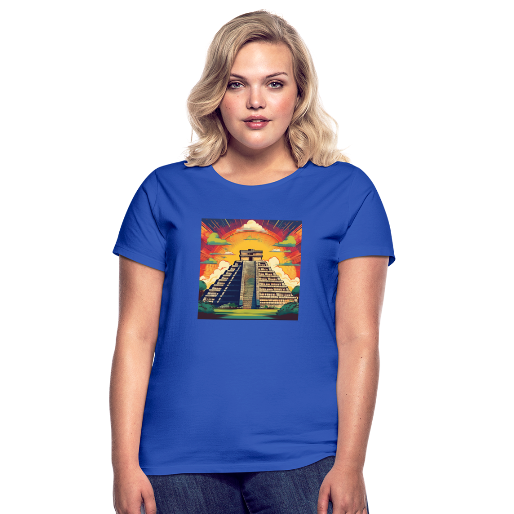 T-Shirt Ladies Mexico "Pyramide" - Royalblau