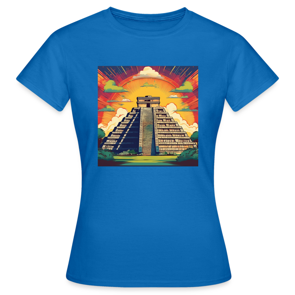 T-Shirt Ladies Mexico "Pyramide" - Royalblau