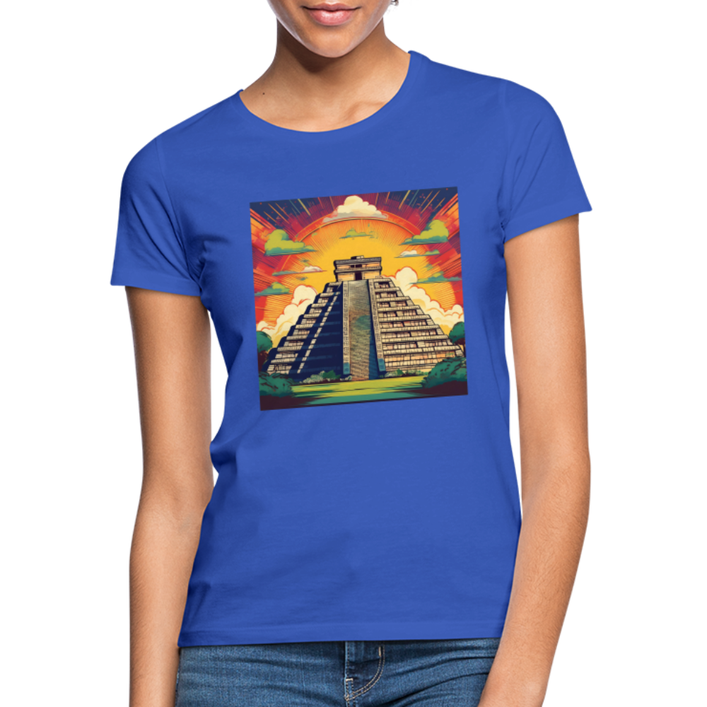 T-Shirt Ladies Mexico "Pyramide" - Royalblau