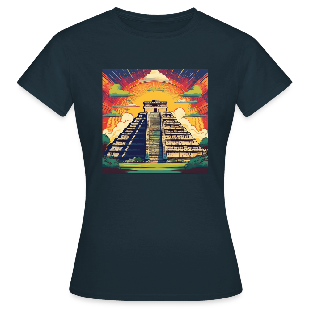 T-Shirt Ladies Mexico "Pyramide" - Navy