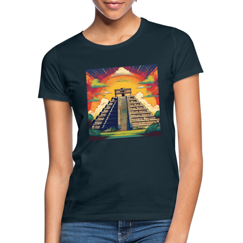 T-Shirt Ladies Mexico "Pyramide" - Navy