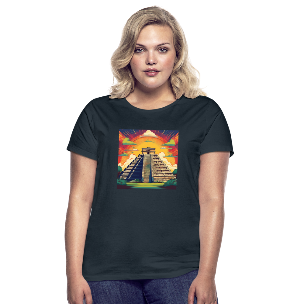 T-Shirt Ladies Mexico "Pyramide" - Navy