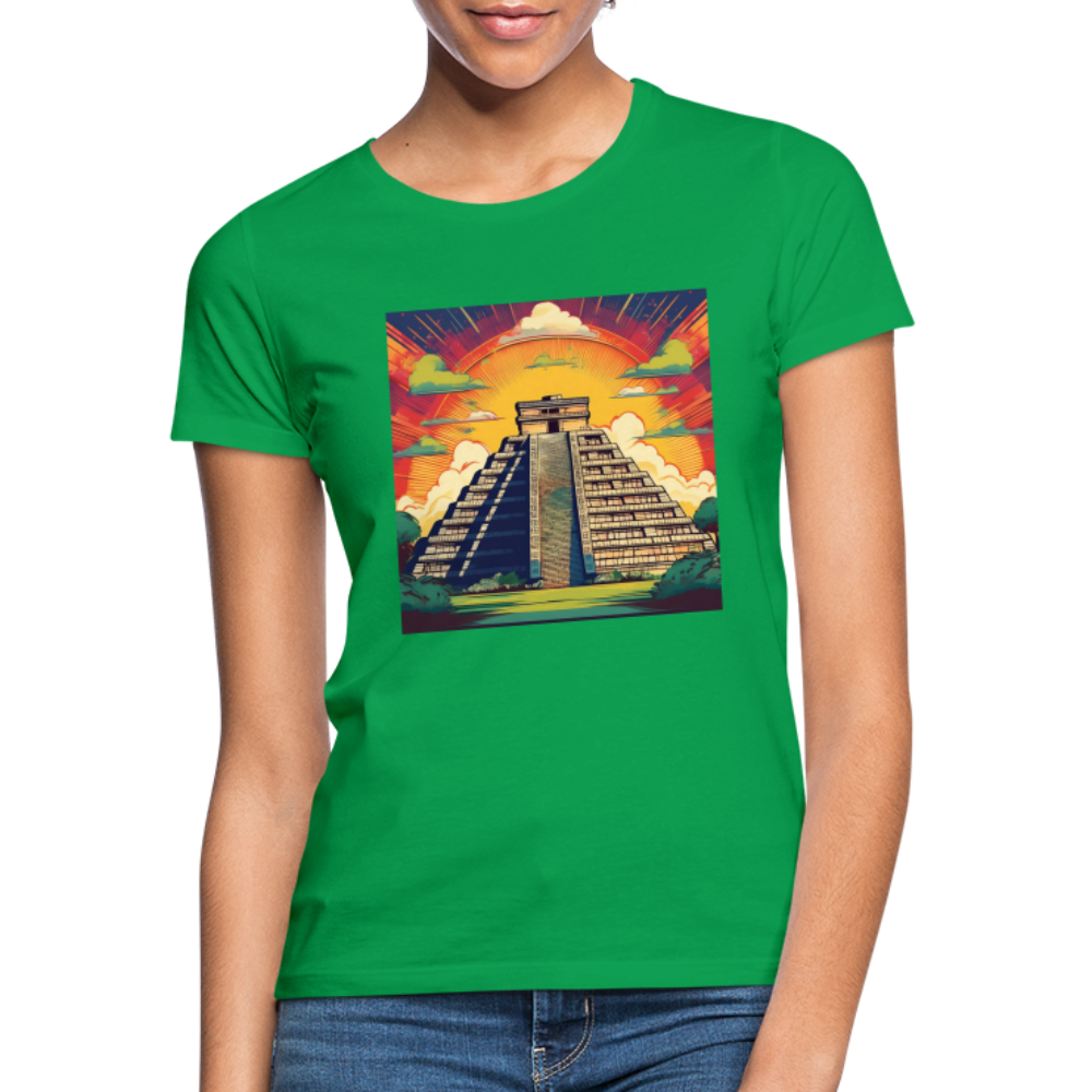 T-Shirt Ladies Mexico "Pyramide" - Kelly Green