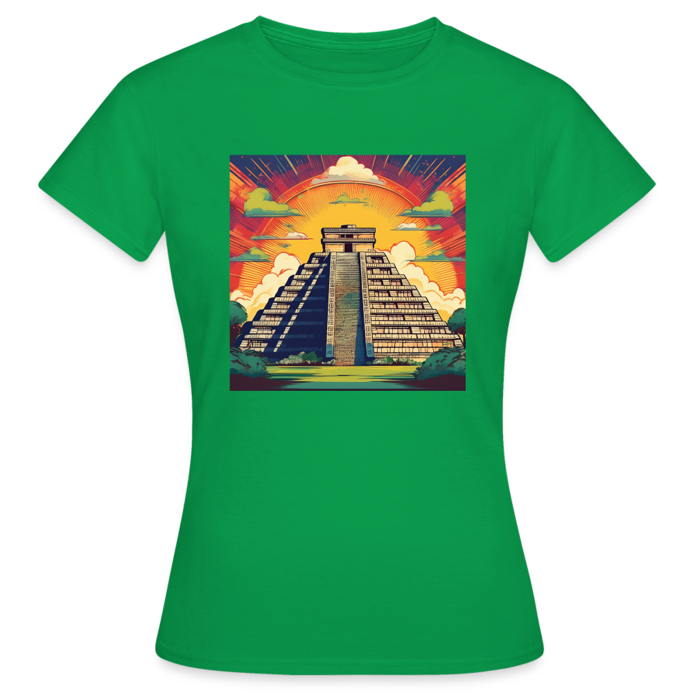 T-Shirt Ladies Mexico "Pyramide" - Kelly Green