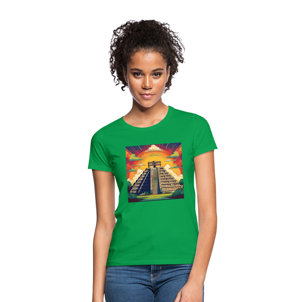 T-Shirt Ladies Mexico "Pyramide" - Kelly Green