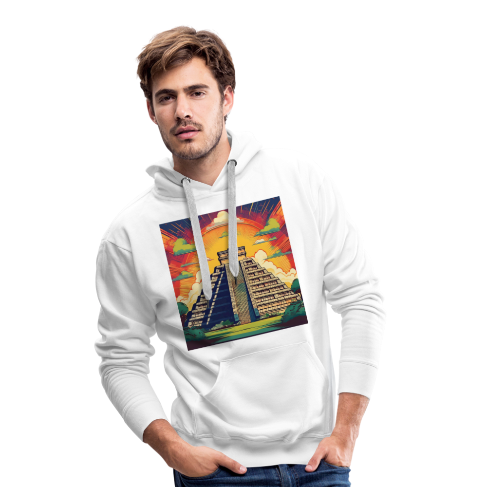 Hoodie Mexico "Pyramide" - Weiß