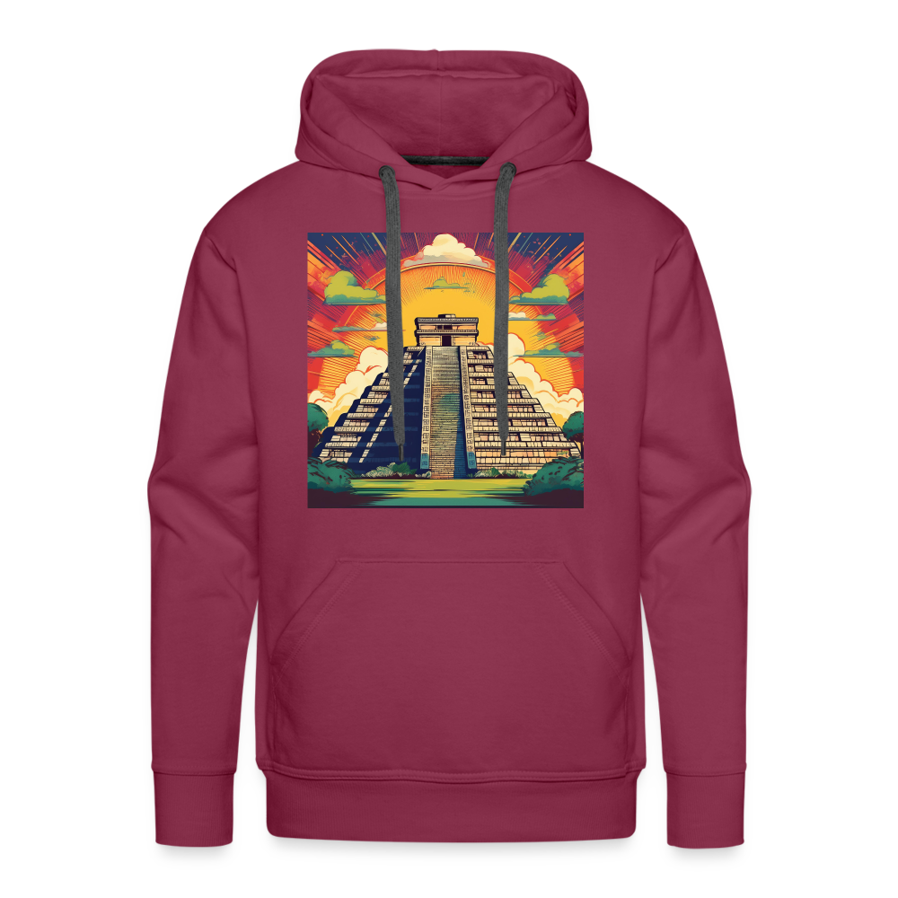 Hoodie Mexico "Pyramide" - Bordeaux