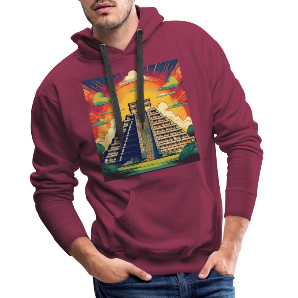 Hoodie Mexico "Pyramide" - Bordeaux