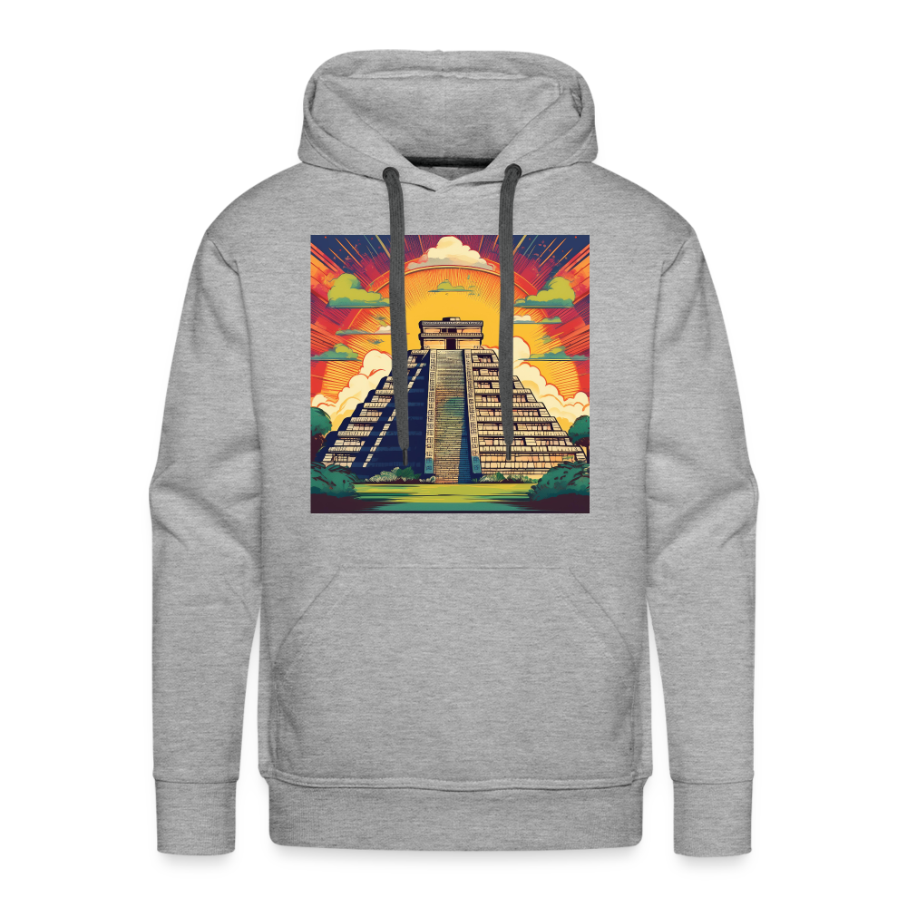 Hoodie Mexico "Pyramide" - Grau meliert