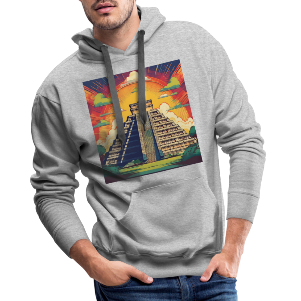 Hoodie Mexico "Pyramide" - Grau meliert