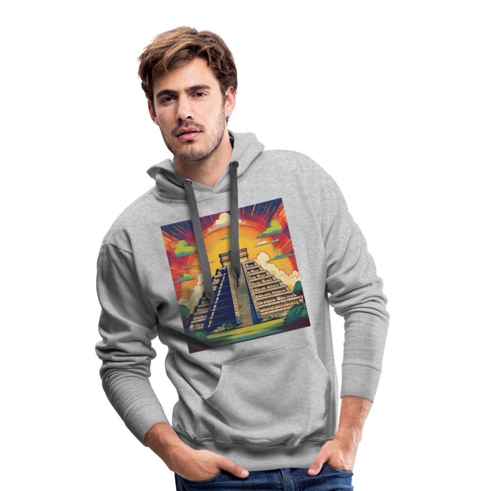 Hoodie Mexico "Pyramide" - Grau meliert