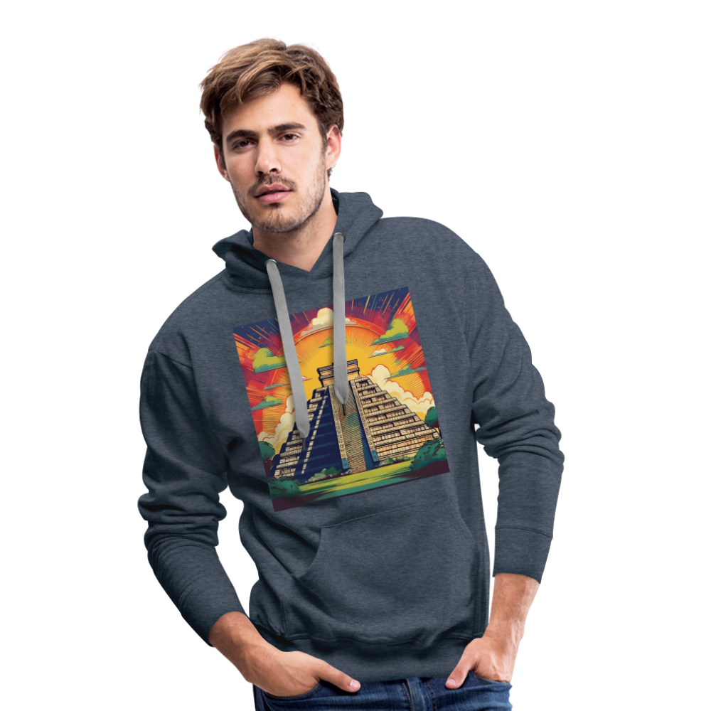 Hoodie Mexico "Pyramide" - Jeansblau