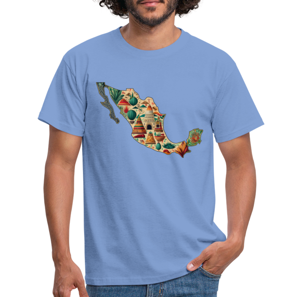 T-Shirt Mexico "Map" - carolina blue
