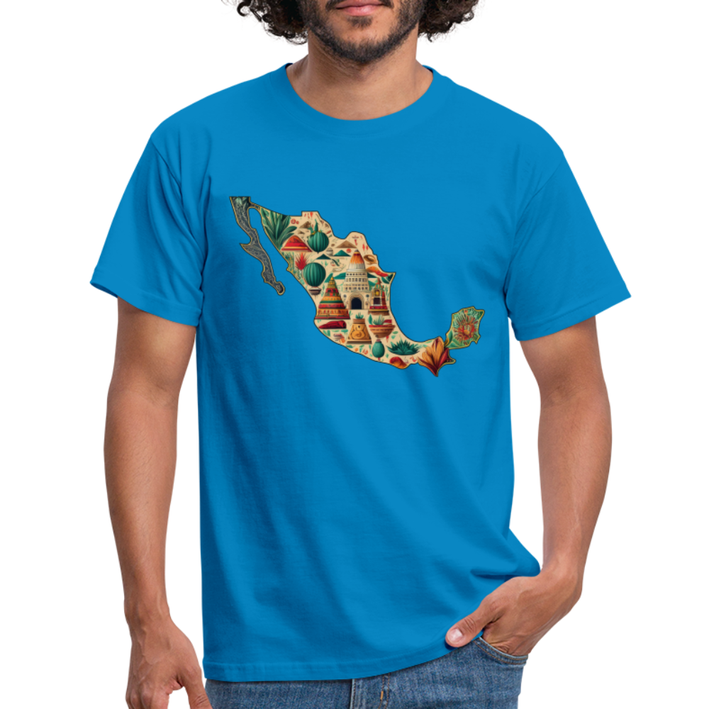 T-Shirt Mexico "Map" - Royalblau