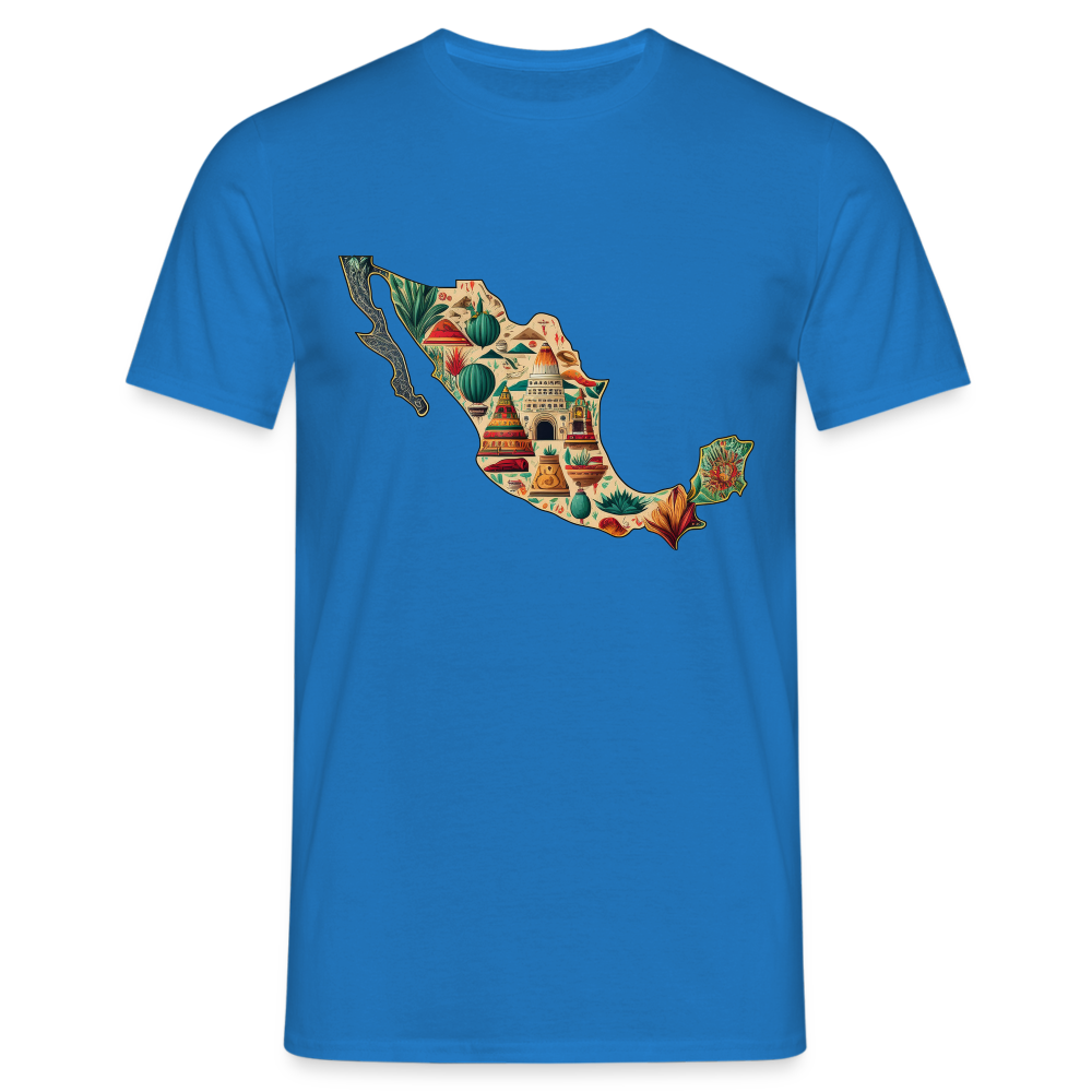 T-Shirt Mexico "Map" - Royalblau
