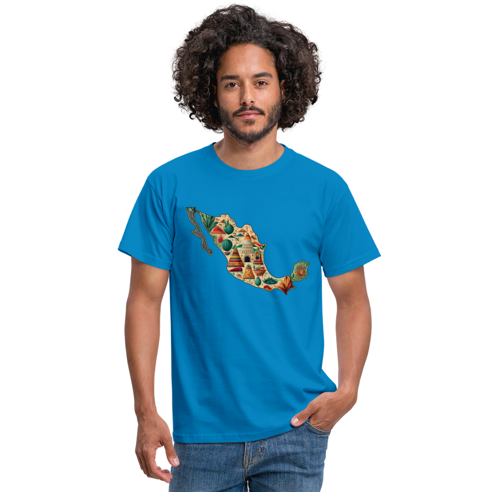 T-Shirt Mexico "Map" - Royalblau