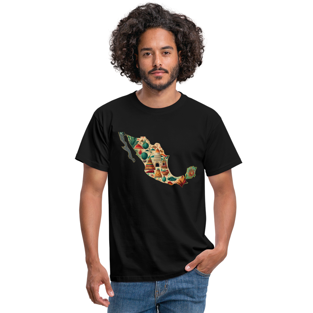 T-Shirt Mexico "Map" - Schwarz
