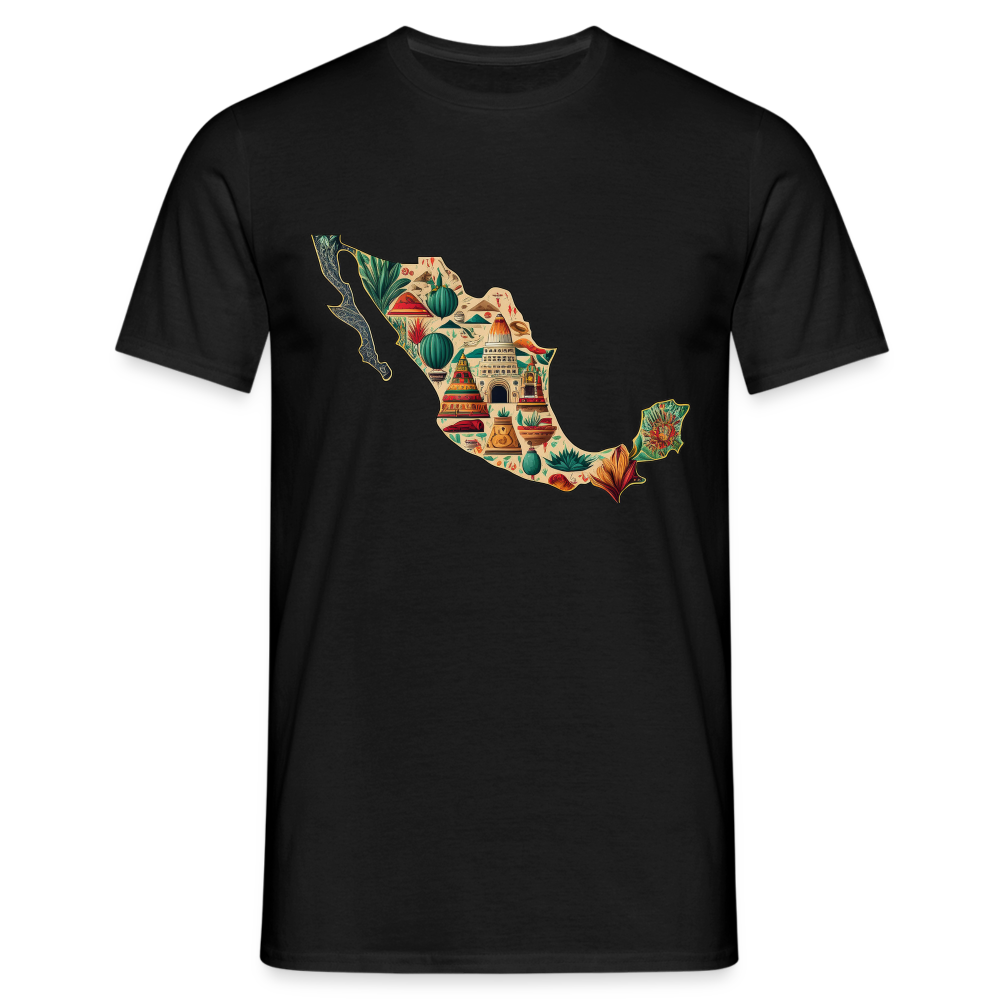 T-Shirt Mexico "Map" - Schwarz