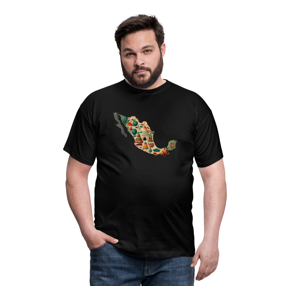 T-Shirt Mexico "Map" - Schwarz