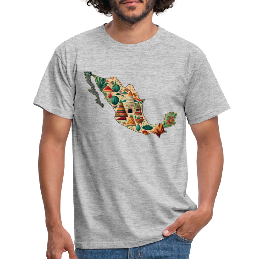 T-Shirt Mexico "Map" - Grau meliert