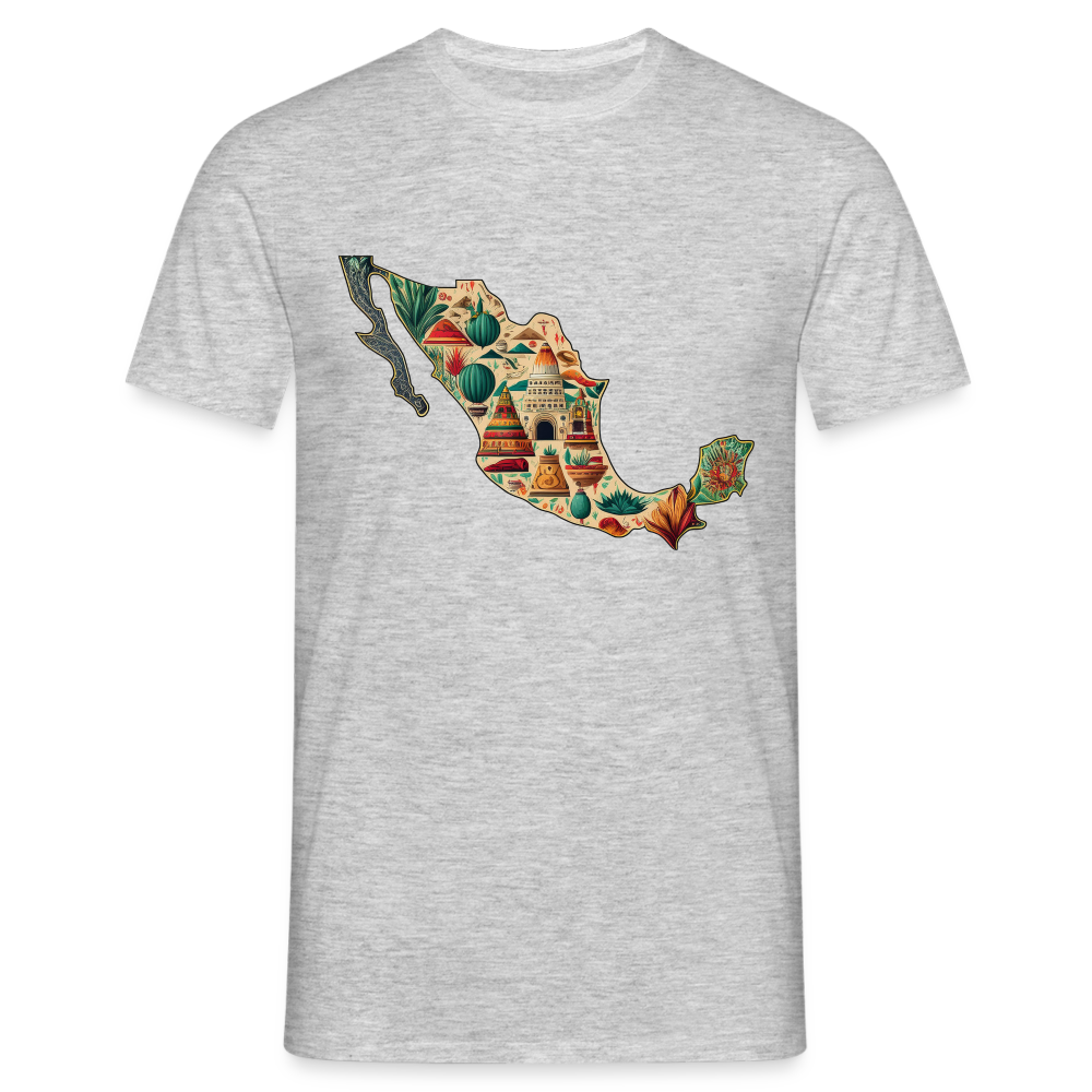 T-Shirt Mexico "Map" - Grau meliert