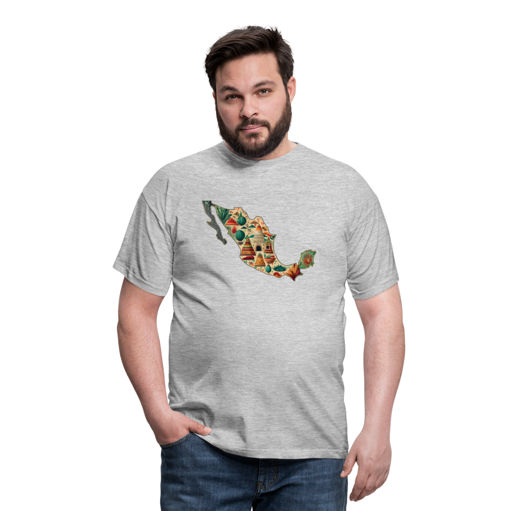 T-Shirt Mexico "Map" - Grau meliert