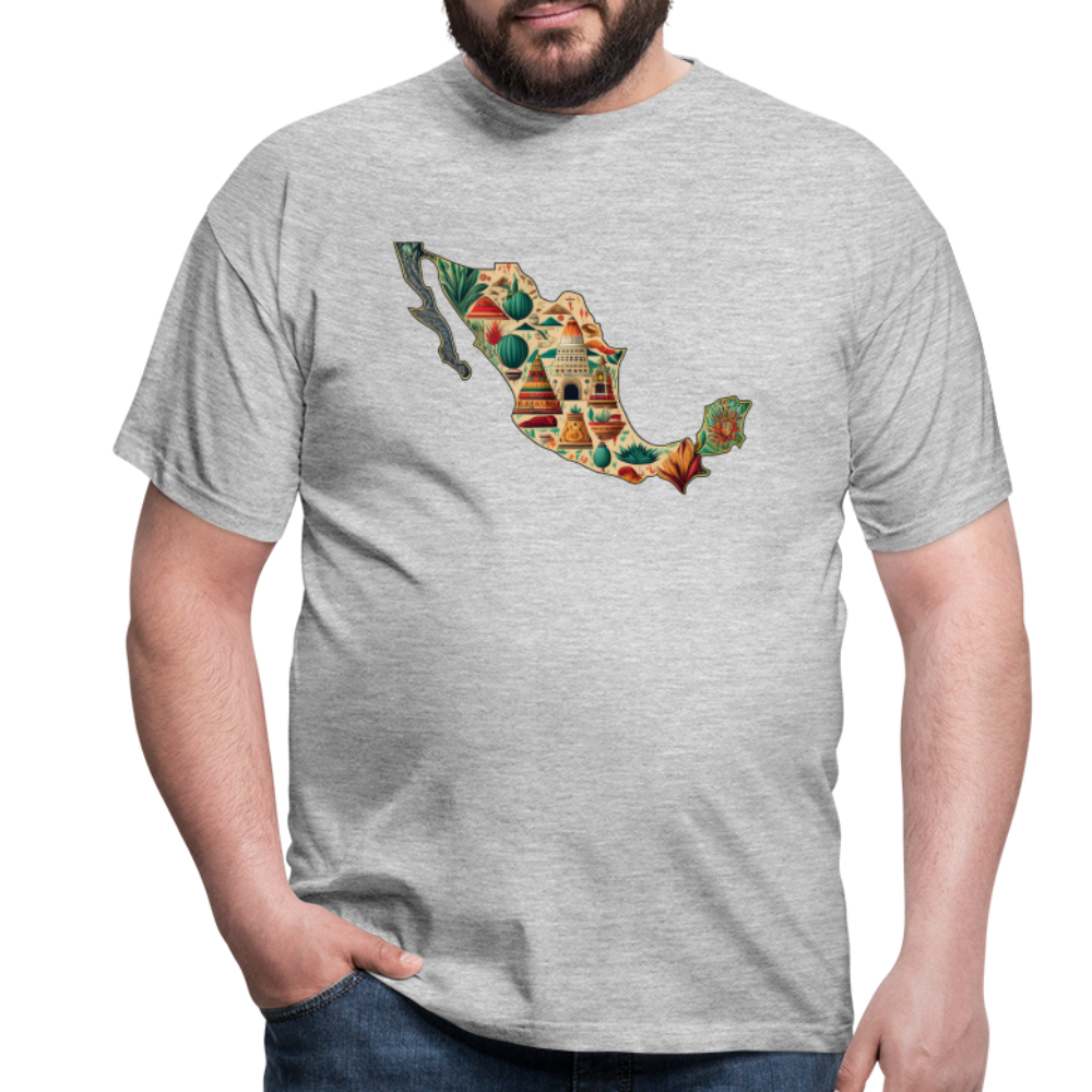 T-Shirt Mexico "Map" - Grau meliert