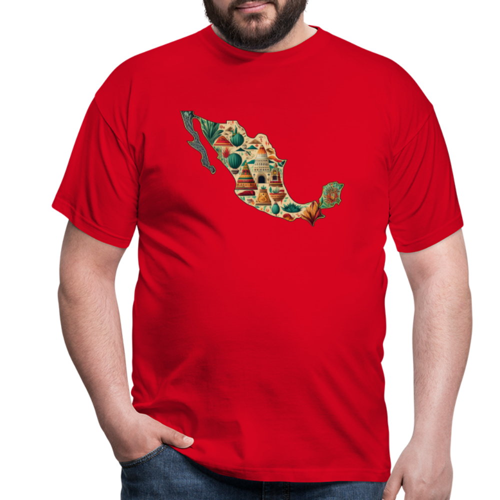 T-Shirt Mexico "Map" - Rot