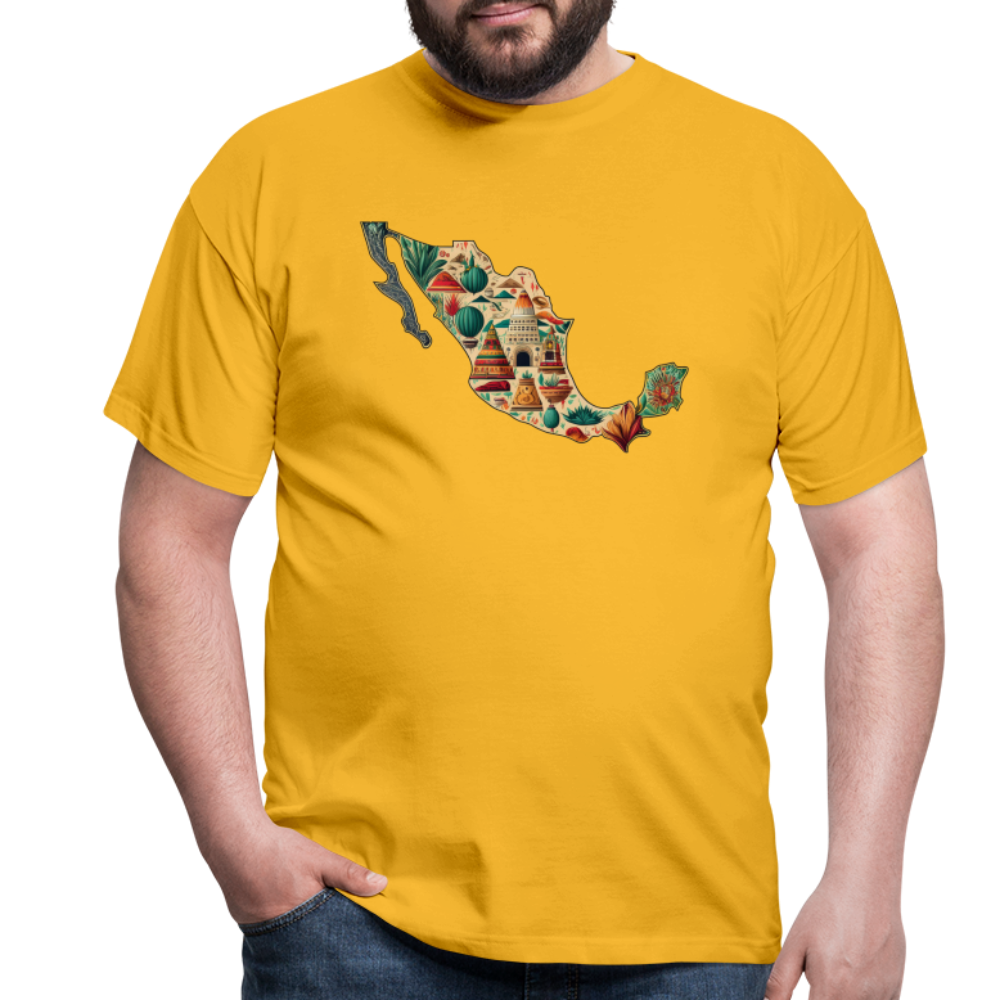 T-Shirt Mexico "Map" - Gelb